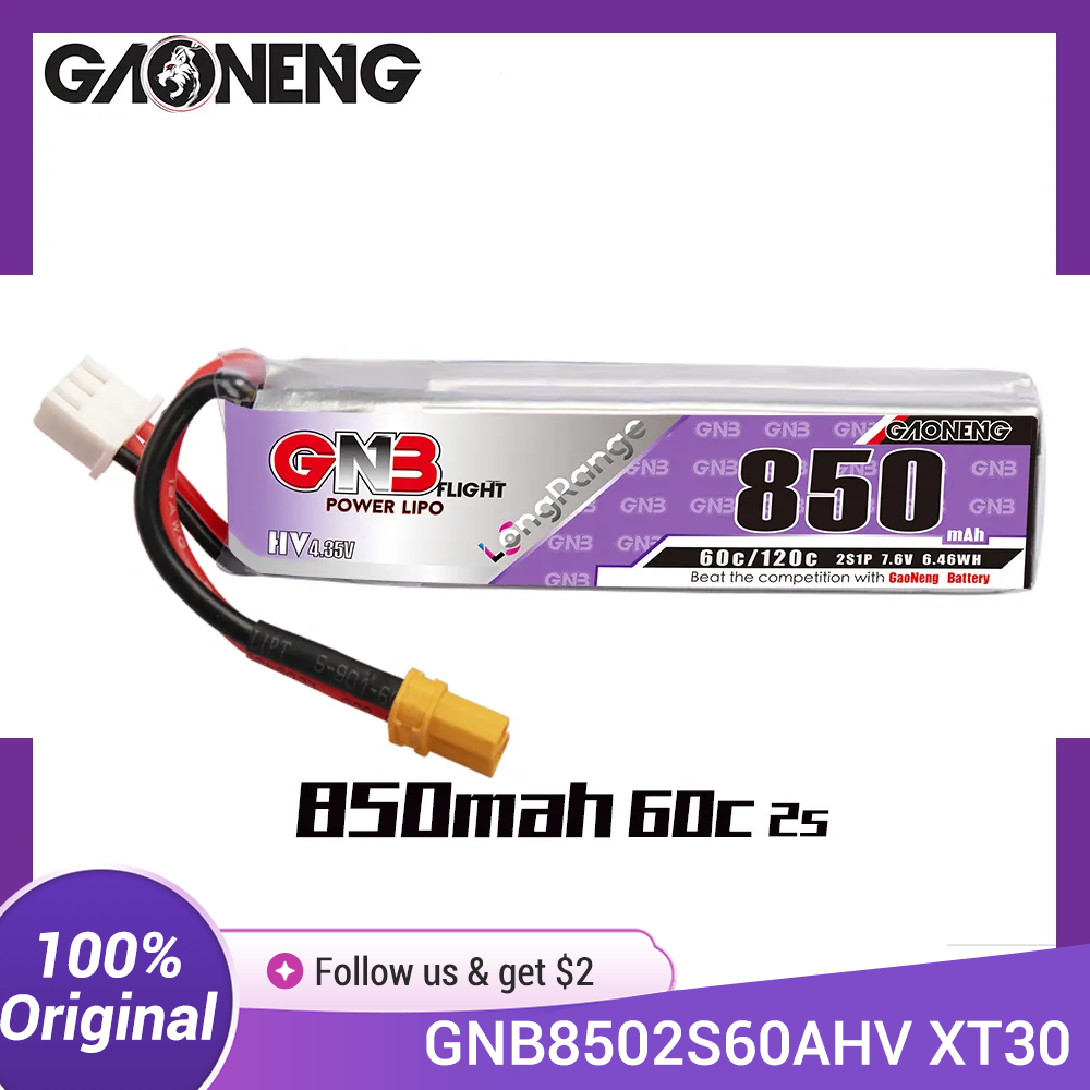 Drone Kit Long Range - GAONENG GNB LiPo-Akku 850 mAh 2S
